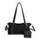 2025 new niche retro suede Boston bag