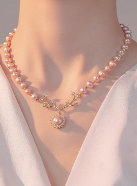 uirsaky2024新款轻奢珍珠项链女