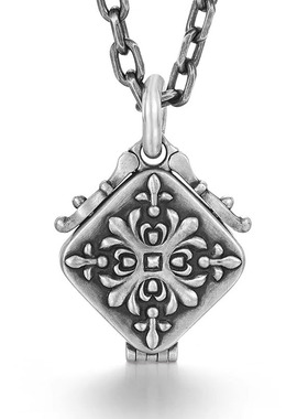 纯银丘比特项链复古小天使吊坠