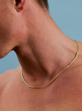 男士纯银蛇骨链百搭叠戴