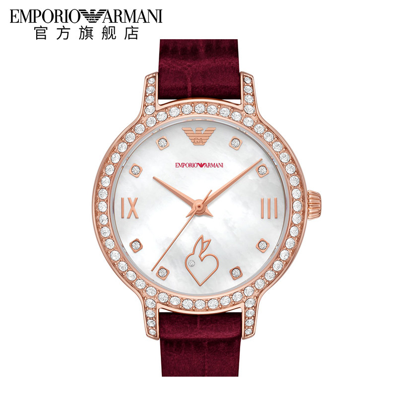 armani阿玛尼官方白月光女士石英表 Emporio Armani腕表欧美腕表