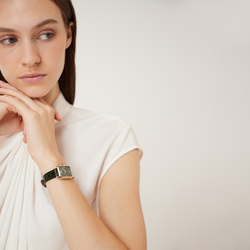 armani阿玛尼复古女镶钻轻奢小绿表 Emporio Armani腕表欧美腕表