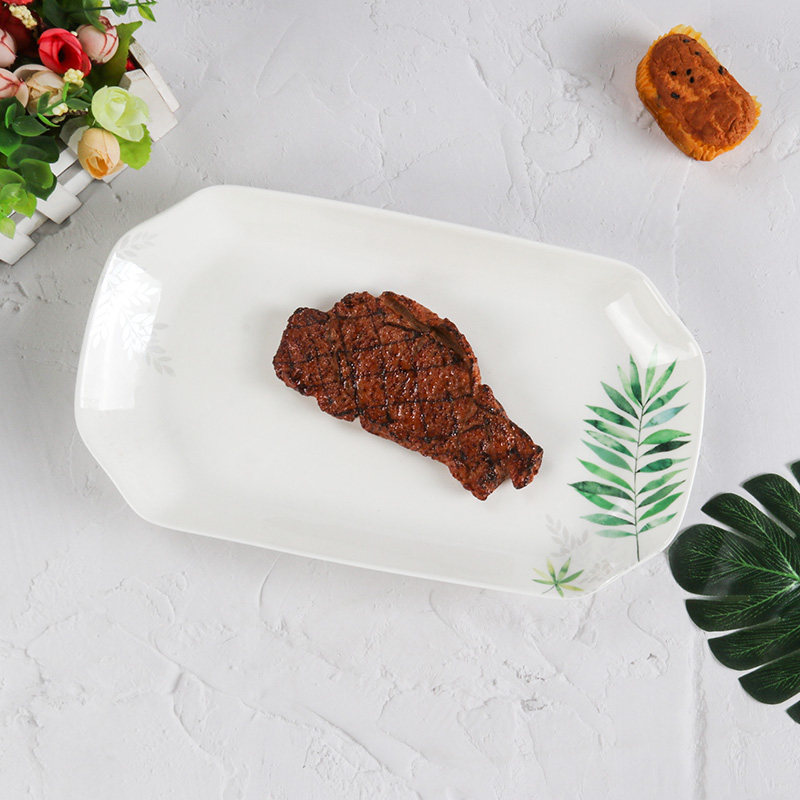 安维娜餐具幸运叶吃饭碗盘米饭碗家用汤盘菜盘菜碟圆形创意简约,淘宝优惠券,粉丝福利购,淘宝优惠卷