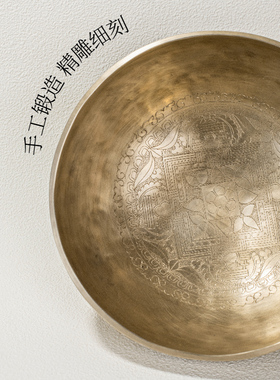 梵木果手工颂钵八瑞相冥想瑜伽音乐会音波打坐装饰摆件