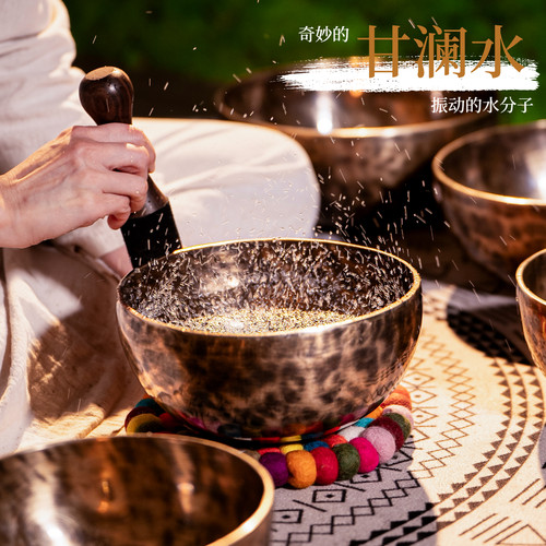 尼泊尔颂钵手工佛音碗铜法器铜罄钵盂梵音钵静心瑜伽冥想钵静心钵 - 图1