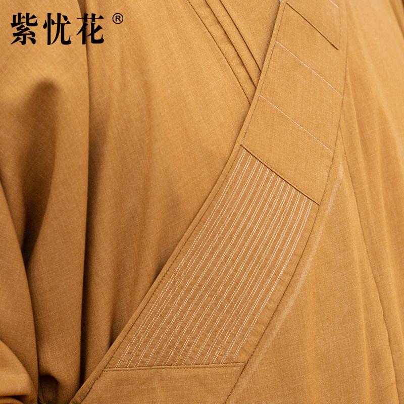 紫忧花僧衣大褂僧服长褂夏季薄款透气男女抗皱僧侣出家师父和尚衣,淘宝优惠券,粉丝福利购,淘宝优惠卷
