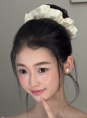 法式复古超大超仙缎面大肠发圈