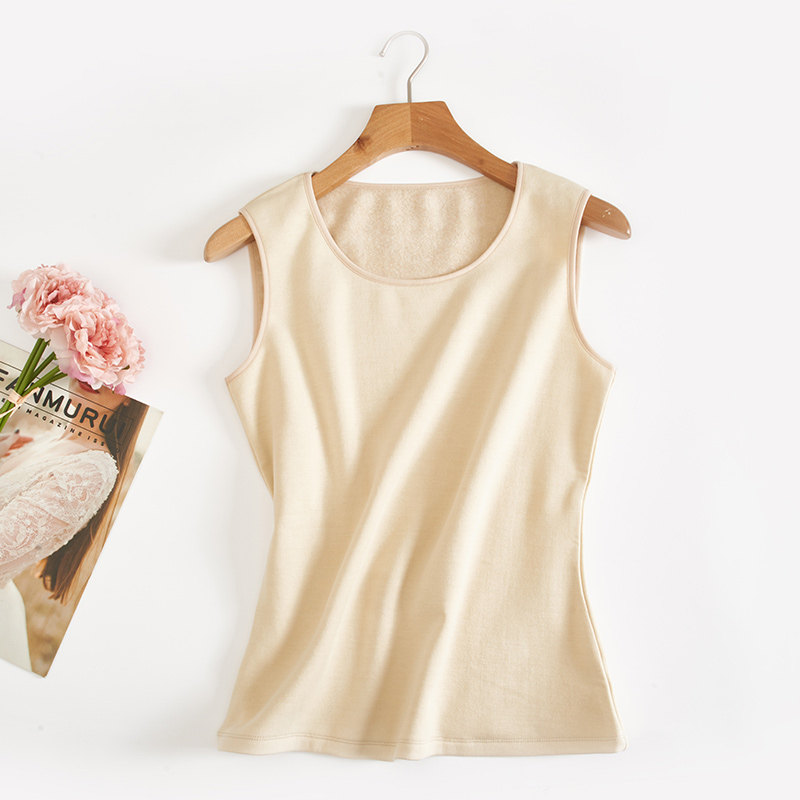 真丝拉绒保暖背心女秋冬加厚加绒紧身美体打底保暖内衣女马甲,淘宝优惠券,粉丝福利购,淘宝优惠卷