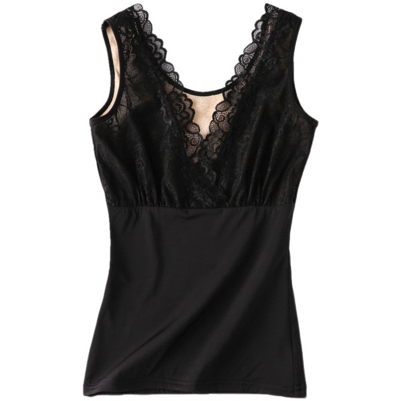 真丝拉绒保暖背心女秋冬加厚加绒紧身美体托胸打底保暖内衣女马甲,淘宝优惠券,粉丝福利购,淘宝优惠卷