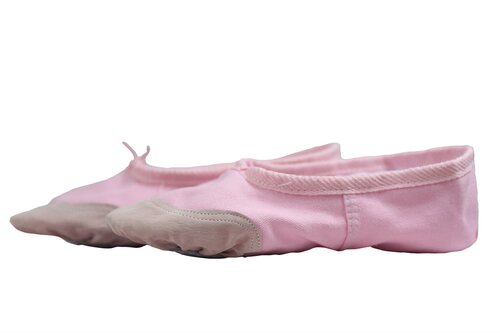 儿童女宝宝红表演系带舞蹈鞋软底芭蕾舞鞋成人瑜珈型体猫爪练功鞋 - 图2