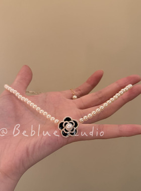 佳人如梦～法式小香风珍珠山茶花项链精致高级感锁骨恋轻奢配饰女