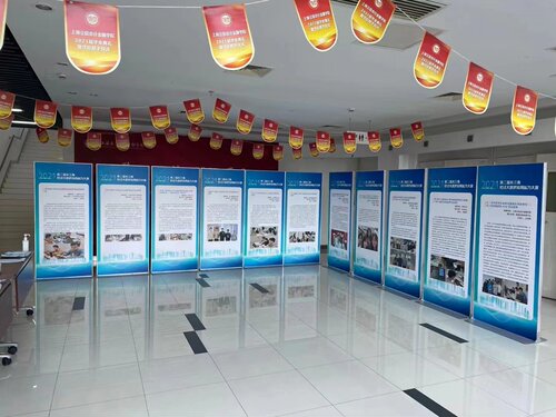 丽屏立式展架广告指示牌铝合金立牌宣传海报架易拉宝门型架展示架 - 图2