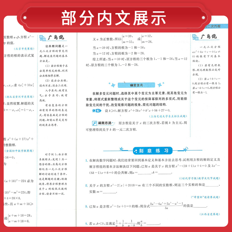 2023精英大视野数学七八年级物理九化学中考刻意练习初中数物化解题技巧黄东坡学科新方法新思维奥数竞赛拔尖特训走进重高辅导资 - 图2