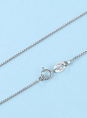 细链925纯银项链女短款锁骨链配链无吊坠银链单链子满天星蛇骨链