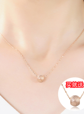 玫瑰金不掉色纯银锁骨链