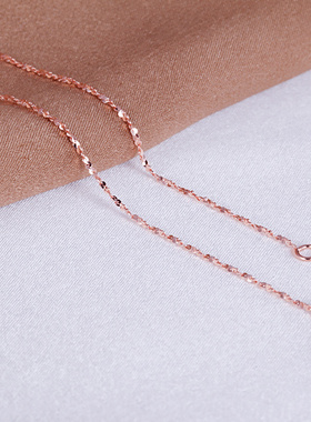 纯银加长款彩金项链项链