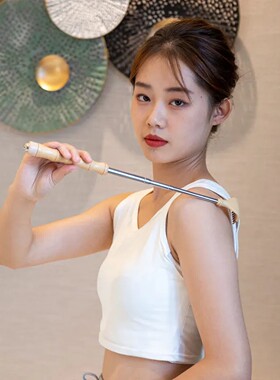 竹钢伸缩痒痒挠老头乐手掌手抓背耙按摩抓痒挠背器肩颈手腕手持式