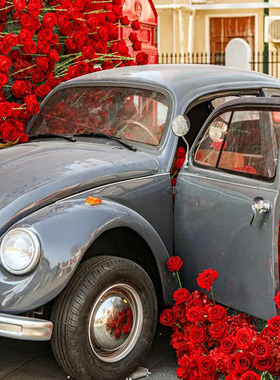 复古甲壳虫老爷车道具装饰摆件