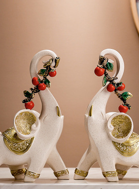 入门玄关柿柿如意花瓶摆件客厅电视柜餐边柜家居装饰乔迁新居