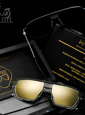 意大利墨镜HAPTER机车风男多边形