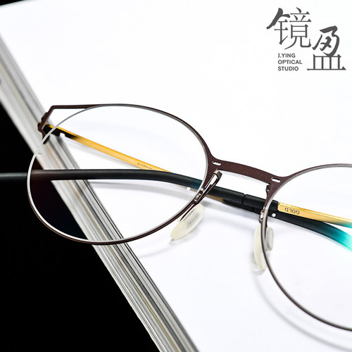 MarkusT近视镜架L1036镜盈眼镜德国轻薄简约女士圆框时尚纯钛镜框 - 图0