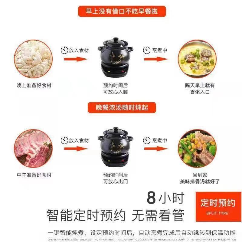 电砂锅熬药熬汤两用全自动煲中药电煎壶家用陶瓷插电式款大容量 - 图3