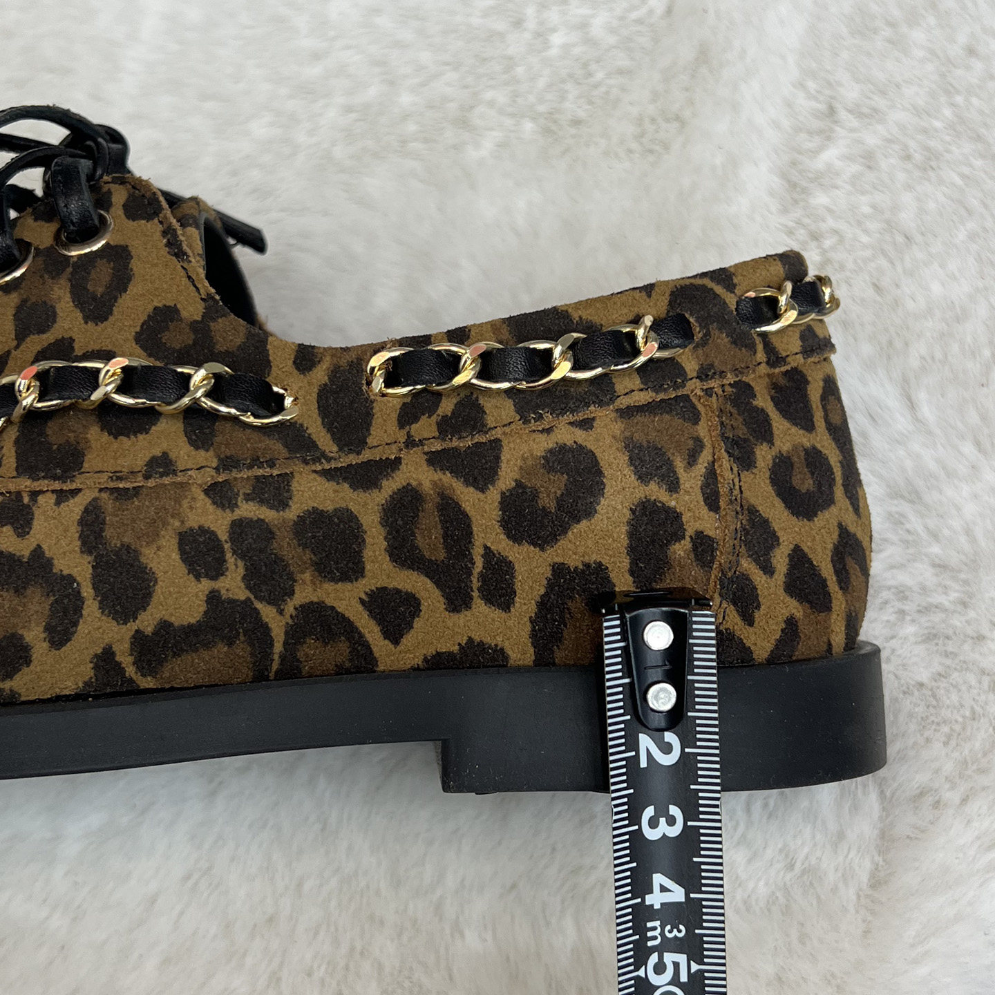 巨好看小香风乐福鞋女磨砂皮豹纹平底鞋韩版拼色系带休闲百搭单鞋,淘宝优惠券,粉丝福利购,淘宝优惠卷