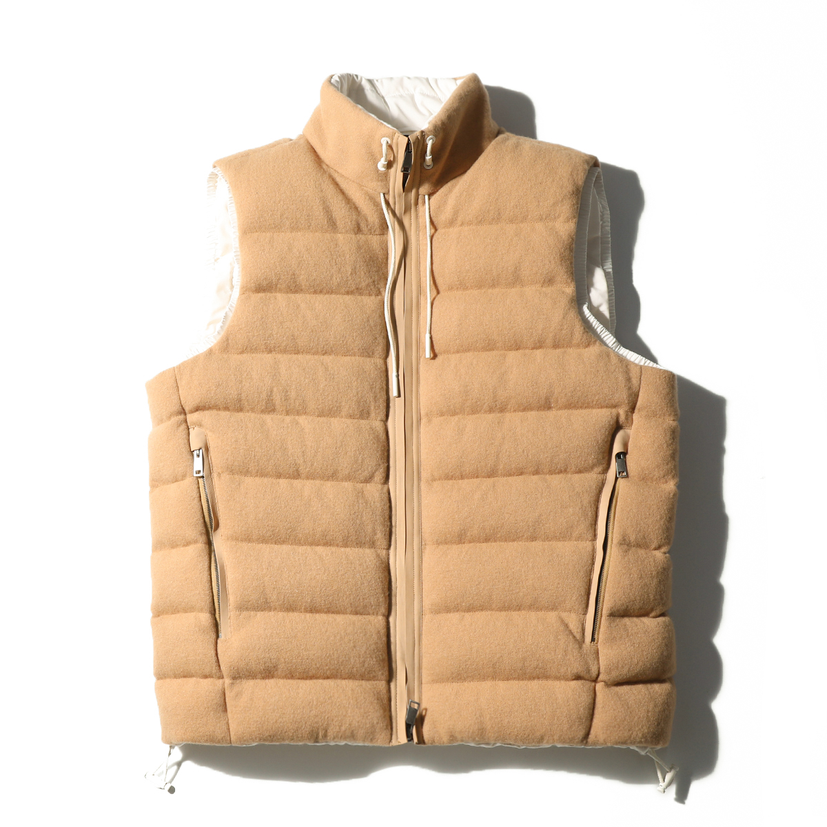 2025秋冬季新款男老钱风高级感100%羊毛90白鹅绒羽绒马夹叠穿1619 - 图3