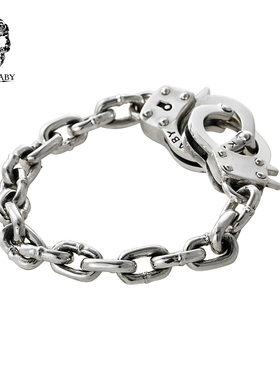 KB情侣轻奢银饰手铐手链