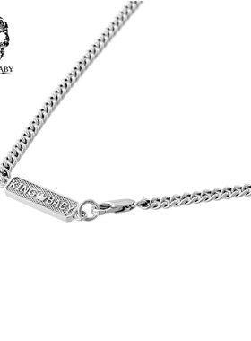 KING BABY大号手铐项链925银欧美朋克风