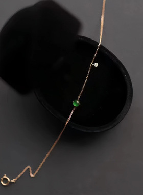 通体s925银银手链轻奢小众祖母绿
