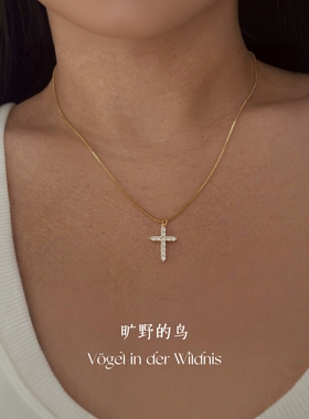 超质感重工！满钻钛钢项链
