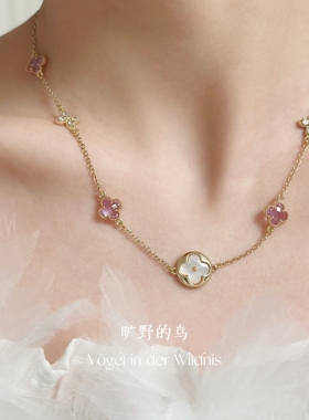 四叶草项链轻奢小众高级感锁骨链