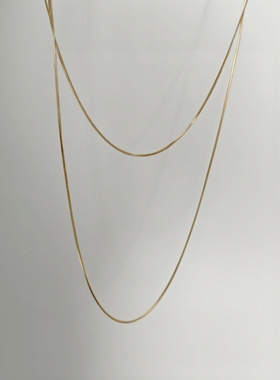 125cm超长钛钢项链重工轻奢素链