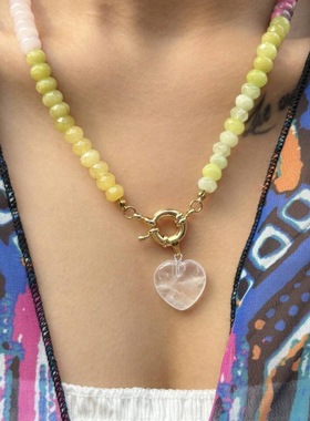 爱心项链串珠多巴胺配饰女小众