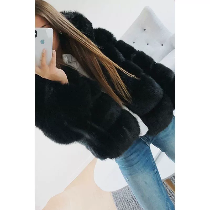 Интернет-знаменитость 2018INS Зима Зимняя теплая меховая кофта COAT