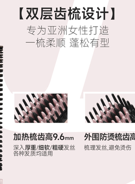 【官方旗舰店】沙宣VS空气蓬松风梳直发梳电动直卷两用护发造型梳