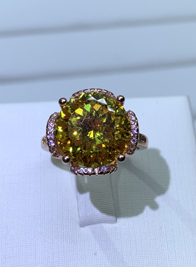 花样年华6克拉金钻12mm戒指活口18k真金厚镀