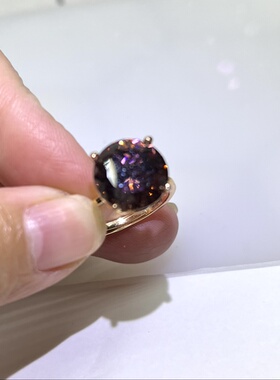 干枯玫瑰6克拉星空切戒指活口女培育人工钻戒指环简约百搭