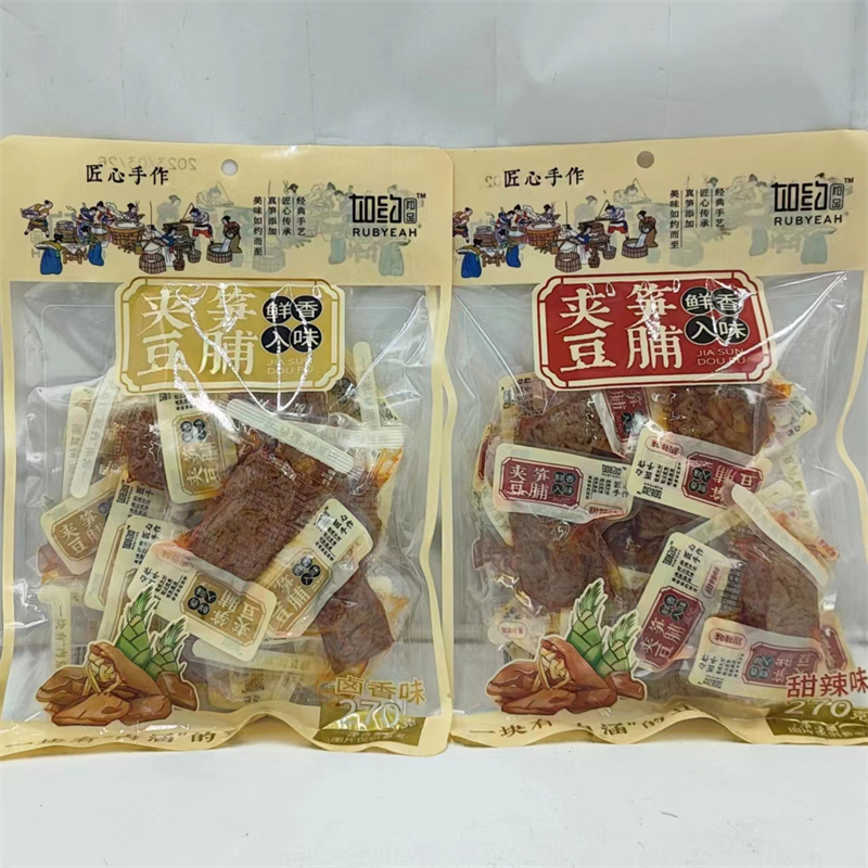 如约初品夹笋豆脯 RUBYEAH 270g发2袋包邮甜辣味卤香味鼎-图3