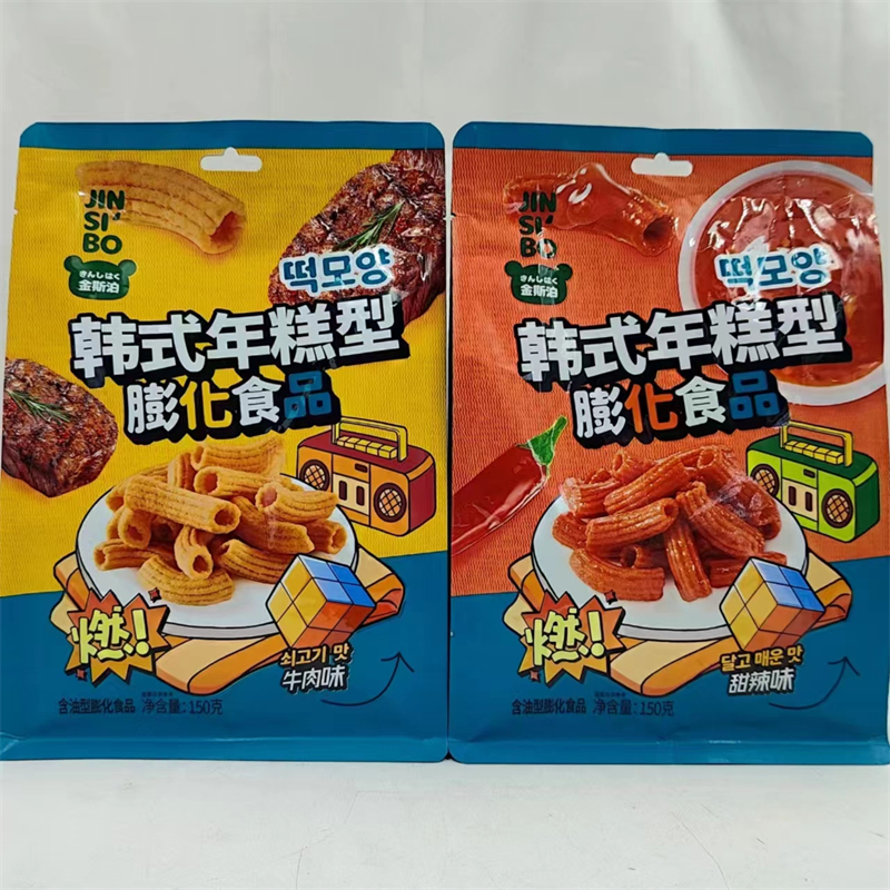 金斯泊韩式年糕型 膨化食品 150g发8袋包邮 牛肉味甜辣味 台 - 图3