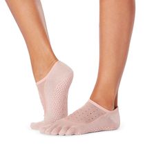 Toesox-Luna lace mesh yarn inlaid with embroidered yoga socks Prati Sox 5-finger skid socks cotton female