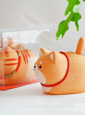 可爱车载办公室摆件绢布招财日式