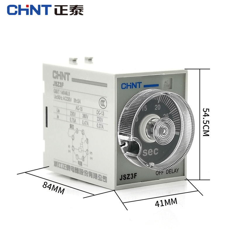 正泰断电延迟时间继电器JSZ3F定时220v可调开关直流24v延时380v - 图1