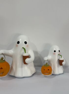 可爱幽灵南瓜装饰小夜灯摆件