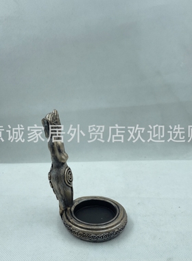 复古神像烛台桌面摆件