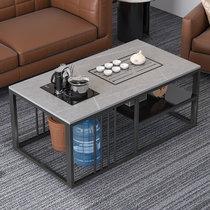 Tea table office tea-tea electrified magnetic stove burning water pot suit integrated rock plate power tea table tea table brief about modern