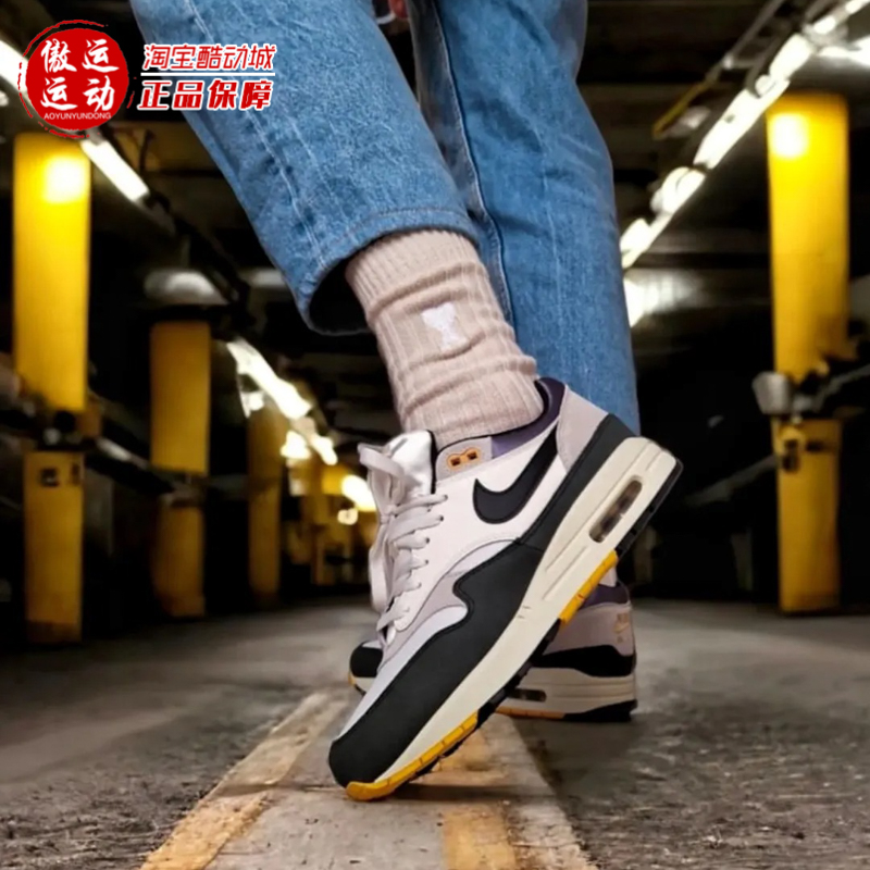 NIKE耐克2024春新款男鞋AIR MAX 1气垫运动低帮跑步鞋 FN7487-133 - 图0