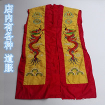 Taoist Clothes Dragon Vest Suit Sunday Suit Short Sleeve Dau Gown Twin Dragon Suit Five Dragon Suit