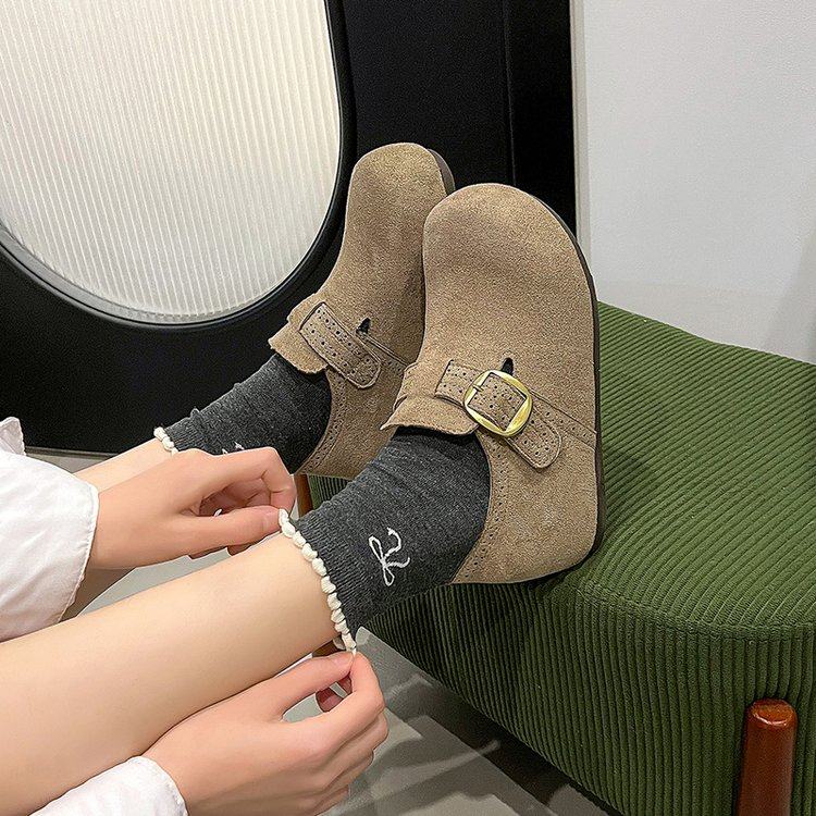 厚底百搭勃肯鞋女2026新款春秋季内增高乐福豆豆鞋增高防滑单鞋子,淘宝优惠券,粉丝福利购,淘宝优惠卷